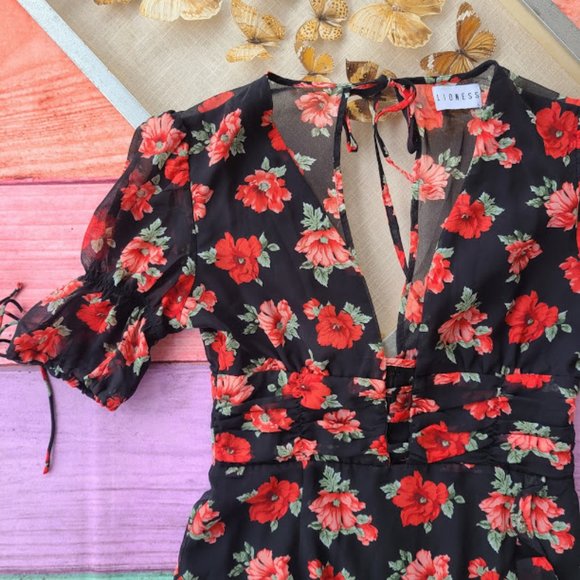 Princess Polly Lioness Madison Floral Mini Dress L - Picture 8 of 11